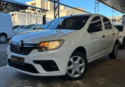 Renault logan life 1.0 - branca - 2020/2021