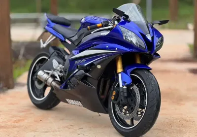 Yamaha yzf r-6 600 - azul - 2007/2007