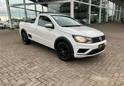 Volkswagen saveiro 1.6 trendline total flex  - branca - 2021/2022