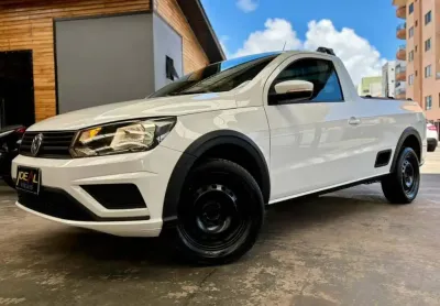 Volkswagen saveiro trendline 1.6  - branca - 2018/2019