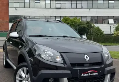  renault sandero stepway 2012 – preto – completo