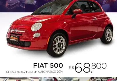 O Fiat 500 Cabrio Dualogic 2014 é o conversível que exala o autêntico charme italiano, entregando a 
