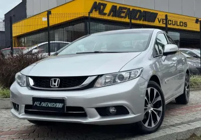 Honda civic sedan lxr 2.0 flexone 16v aut. 4p  - prata - 2015/2016