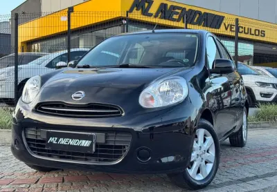 Nissan march sv 1.6 16v flex fuel 2012 - preta - 2011/2012