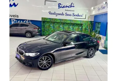 Bmw 320i modern/sport tb 2.0/a.flex/gp 4p  - preta - 2021/2022