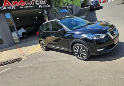 Nissan kicks sl 1.6 flex 2017 preto completo top 60.000km couro
