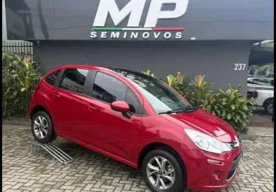 Citroën c3 tendance pure tech 1.2 flex 12v mec.  - vermelha - 2017/2018