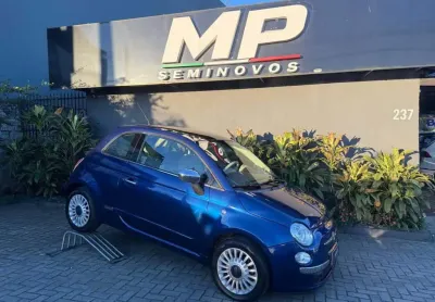 Fiat 500 lounge 1.4 16v 100cv  mec.  - azul - 2009/2010