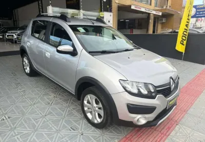 Renault sandero stepway 1.6 flex completo   - prata - 2015/2016