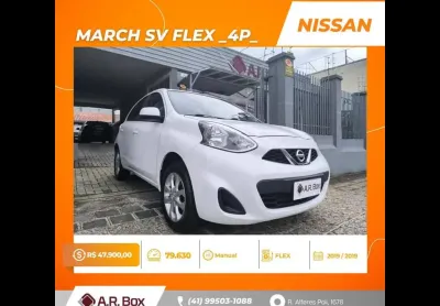 Nissan march sv flex _4p_ 2019  branco