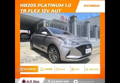 Hyundai hb20s 2022 1.0 platinum prata