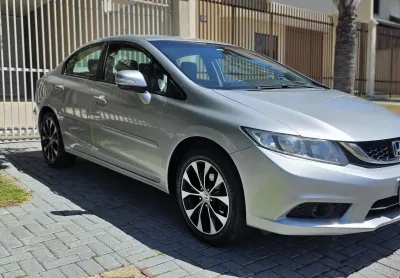 Honda civic lxr 2.0  flexone 2015  o mais bonito de curitiba! impecável !!!  top de linha com rodas 
