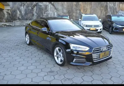Audi a5 sportback 2.0 ambiente tfsi at  - preta - 2017/2018