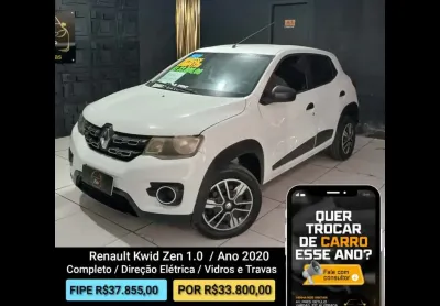 Renault KWID Zen 1.0 2020 REPASSE / COMPLETO / 100% FINANCIADO