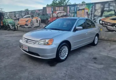 Honda civic 1.7 ex 16v gasolina 4p automático - prata - 2002/2002