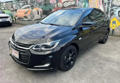 Chevrolet onix sed. plus prem. 1.0 12v tb flex aut  - preta - 2021/2022