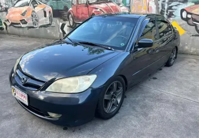 Honda civic sedan lx 1.7 16v 115cv mec. 4p  - cinza - 2005/2006