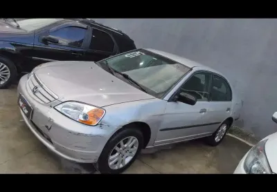 Honda civic lx - prata - 2000/2001