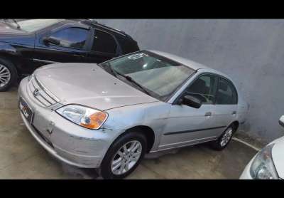 Honda civic lx - prata - 2000/2001