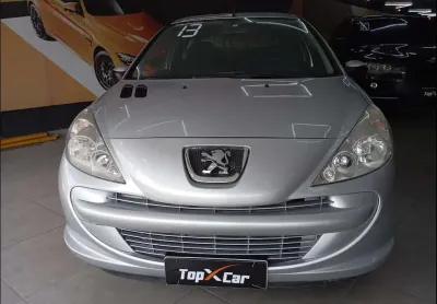 Peugeot 207 xr 1.4 flex 8v 3p - prata - 2012/2013