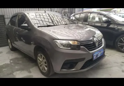 Renault logan life flex 1.0 12v 4p mec. - cinza - 2020/2021
