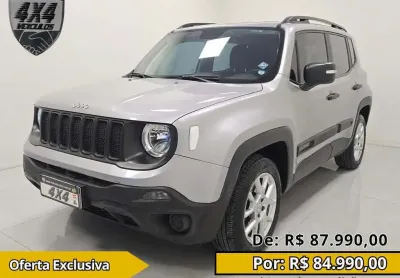 Jeep renegade sport 1.8 4x2 flex 16v aut.  - prata - 2021/2021