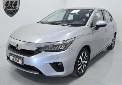 Honda city hatchback touring 1.5 flex 16v aut - prata - 2022/2023