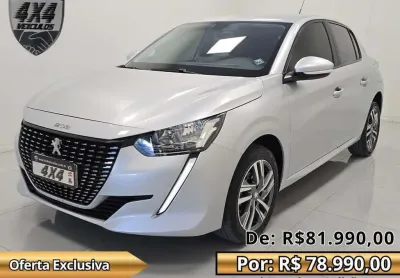 Peugeot 208 allure 1.6 flex 16v 5p aut.  - prata - 2022/2022