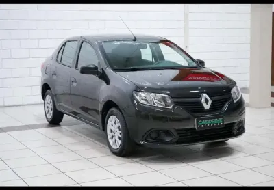 Renault logan authentique hi-flex 1.0 16v 4p  - preta - 2014/2014