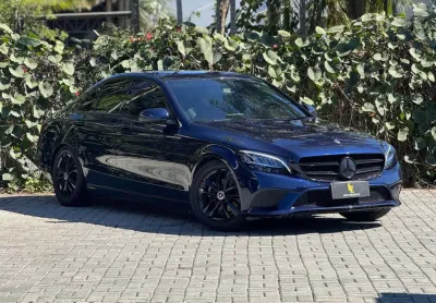 Mercedes-benz c-180 1.6 turbo 16v/flex 16v aut.  - azul - 2019/2019
