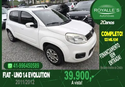 Uno evo evolution 1.4 flex r$ 60x1249, sem entrada 2015 completo