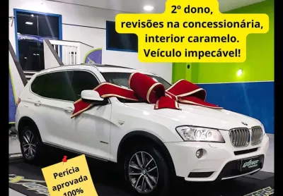 Bmw x3 xdrive28i wx91 2013,interior caramelo,teto solar,veículo impecável!