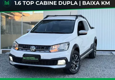 Vw saveiro cross cabine dupla 2017 1.6 top (troco e financio)