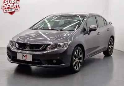 Honda civic lxr 2.0 flex 4p automático - 2015 - cinza