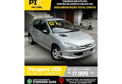 Peugeot 206 2007 1.4 feline 8v flex 4p manual