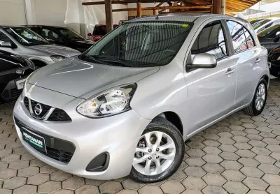 Nissan march sv 1.0 12v flex 5p  - prata - 2018/2019