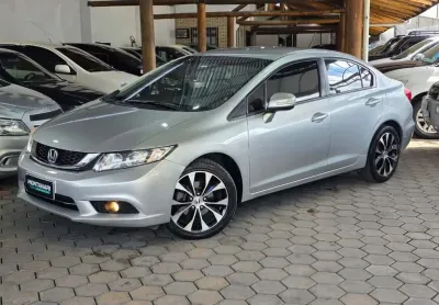 Honda civic sedan lxr 2.0 flexone 16v aut. 4p  - prata - 2015/2016