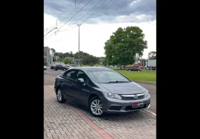 Honda civic lxs - cinza - 2013/2014