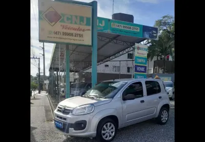 Fiat uno attractive 1.0 flex 6v 5p  - prata - 2017/2017