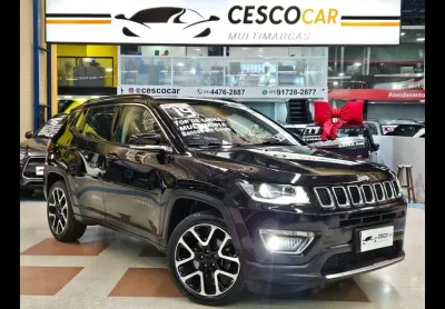 Jeep compass limited 2.0 flex automático - apenas 52.000km - preta - 2018/2019