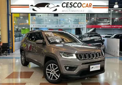 Jeep compass sport 2.0 16v flex automático - cinza - 2018/2019