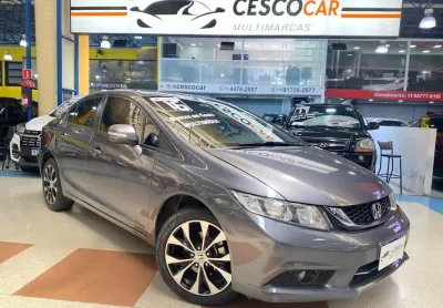 Honda civic lxr - cinza - 2015/2016