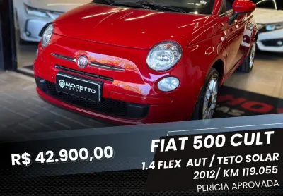 Fiat 500 cult 1.4 evo dualogic 2012 (perícia aprovada)