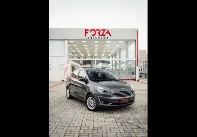 Ford ka 1.5 sedan titanium 12v flex 4p aut.  - cinza - 2020/2021