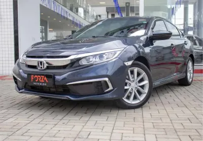 Honda civic sedan lx 2.0 flex 16v aut. 4p  - azul - 2021/2021