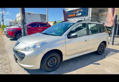 Peugeot 207 sw xr 1.4 flex 8v 5p  - prata - 2010/2011