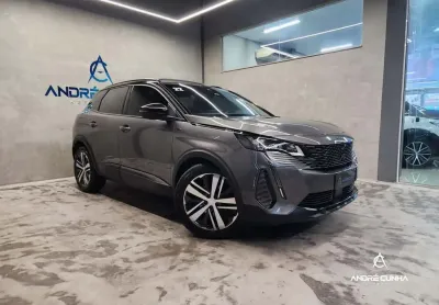 Peugeot 3008 gt pack 1.6 turbo 16v 5p aut.  - cinza - 2021/2022