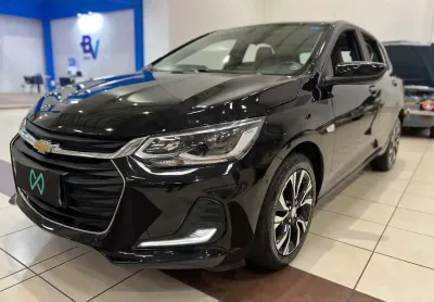 Chevrolet onix hatch prem. 1.0 12v tb flex 5p aut.  - preta - 2023/2024