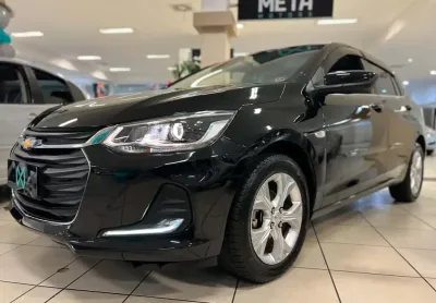 Chevrolet onix hatch prem. 1.0 12v tb flex 5p aut.  - preta - 2020/2021