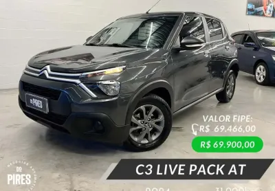 Citroën c3 live pack at - cinza - 2023/2024